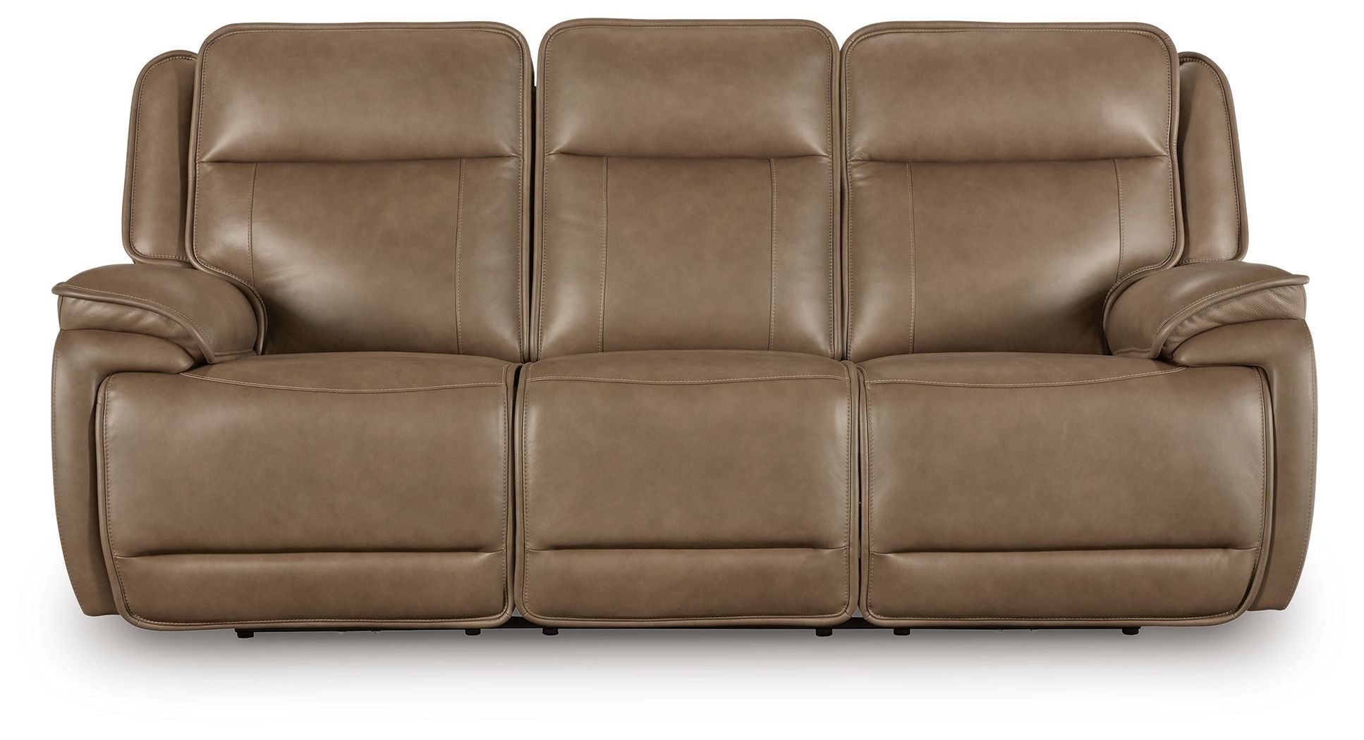 Glencroft - Power Reclining Sofa With Adjustable Headrest - Sahara - Hornell Furniture Outlet