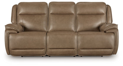 Glencroft - Power Reclining Sofa With Adjustable Headrest - Sahara - Hornell Furniture Outlet