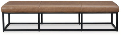 Joston - Accent Bench - Caramel - Hornell Furniture Outlet