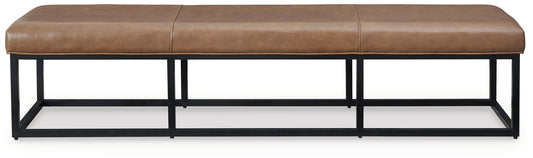 Joston - Accent Bench - Caramel - Hornell Furniture Outlet