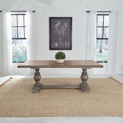 River Place - Trestle Table - Gray - Hornell Furniture Outlet