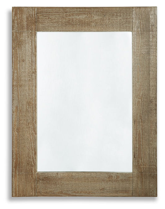 Waltleigh - Accent Mirror - Distressed Brown - Hornell Furniture Outlet