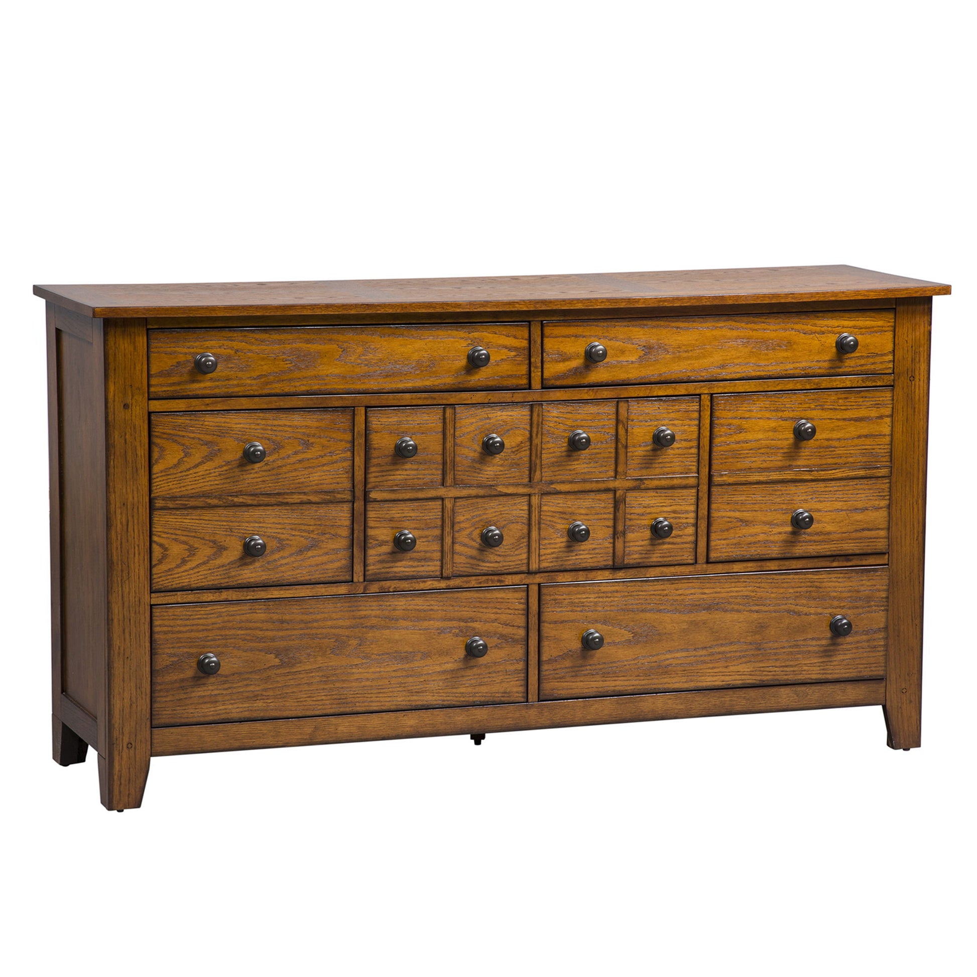 Grandpas Cabin - 7 Drawer Dresser - Light Brown - Hornell Furniture Outlet
