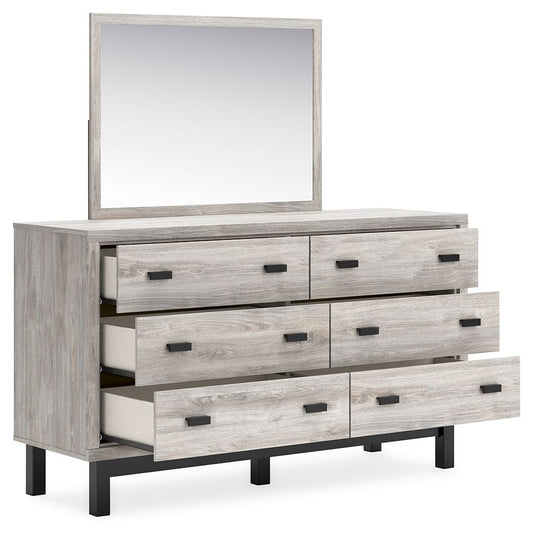 Vessalli - Gray - Dresser And Mirror - Hornell Furniture Outlet