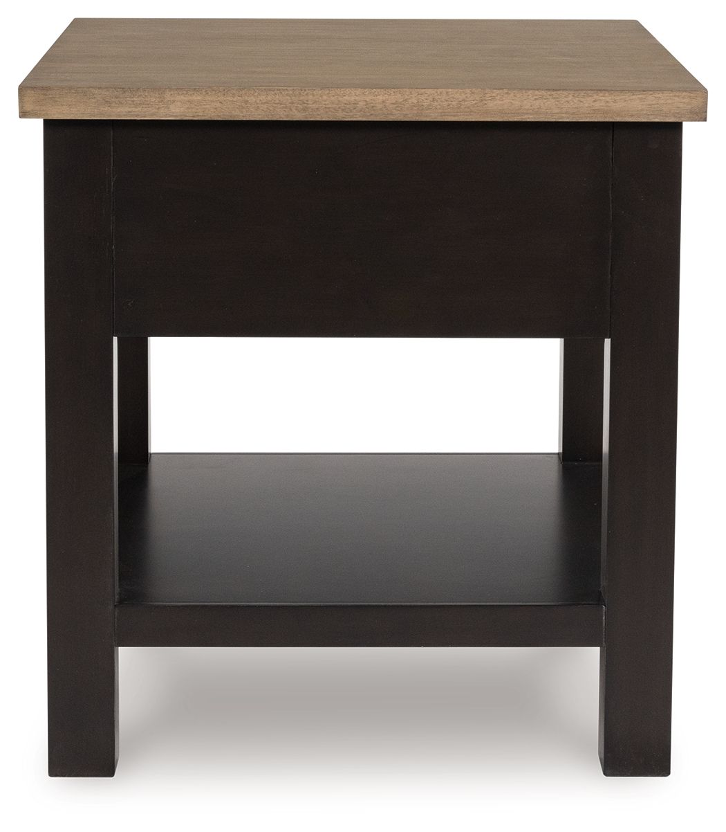 Drazmine - Brown - Rectangular End Table - Hornell Furniture Outlet