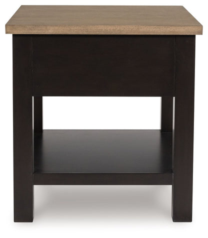 Drazmine - Brown - Rectangular End Table - Hornell Furniture Outlet