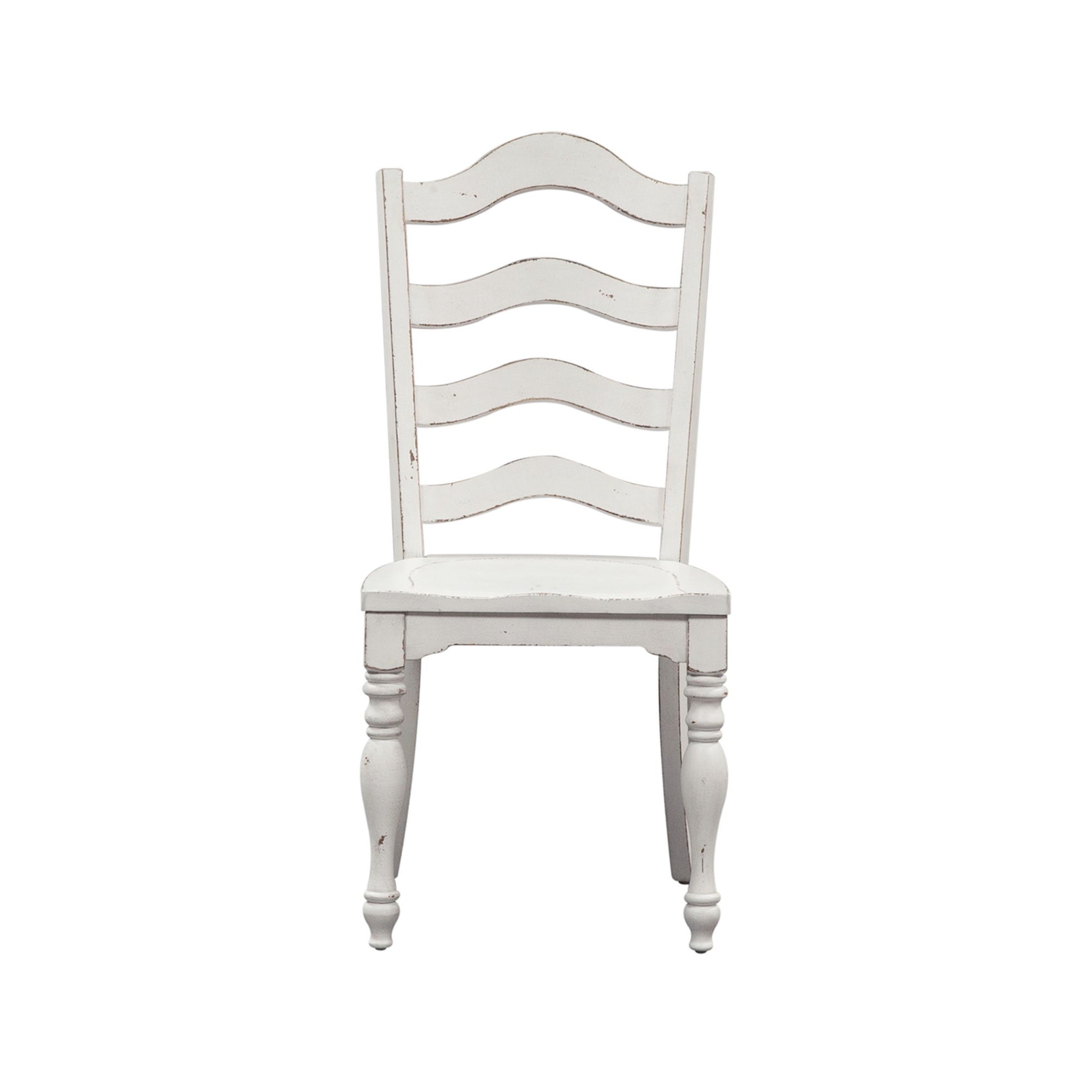 Magnolia Manor - Ladder Back Side Chair - White - Hornell Furniture Outlet