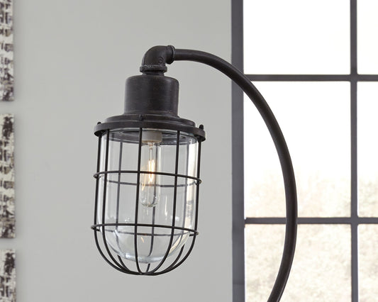 Jae - Antique Black - Metal Desk Lamp - Hornell Furniture Outlet