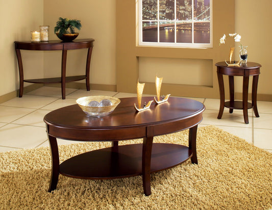 Troy - End Table 20" Round - Brown - Hornell Furniture Outlet
