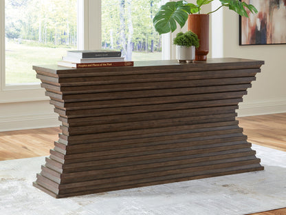Hannodream - Warm Brown - Sofa Table - Hornell Furniture Outlet