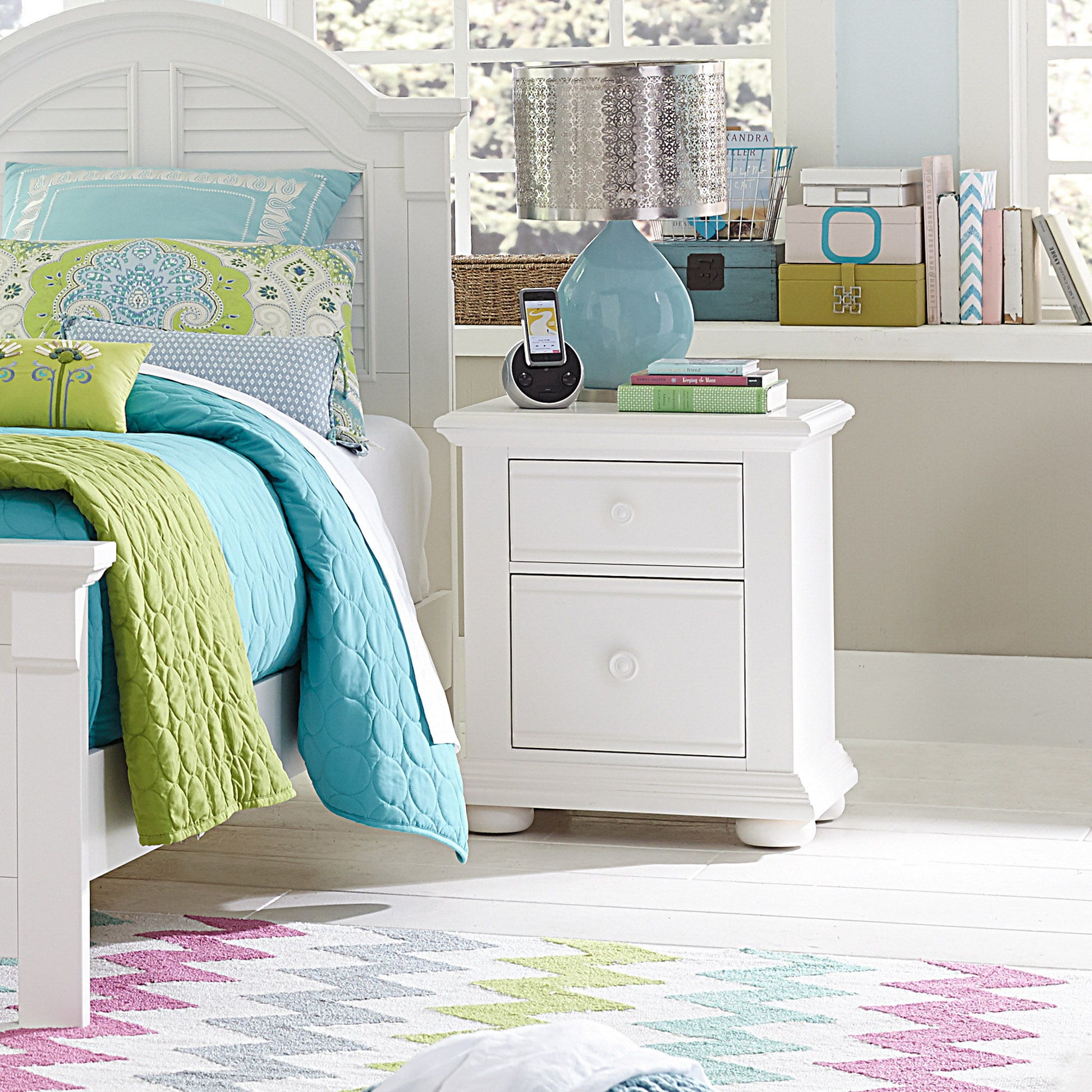 Summer House - 2 Drawer Nightstand - White - Hornell Furniture Outlet
