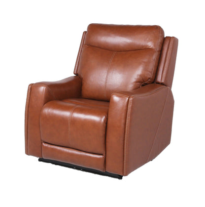 Natalia - Recliner Dual Power Coach - Dark Brown - Hornell Furniture Outlet