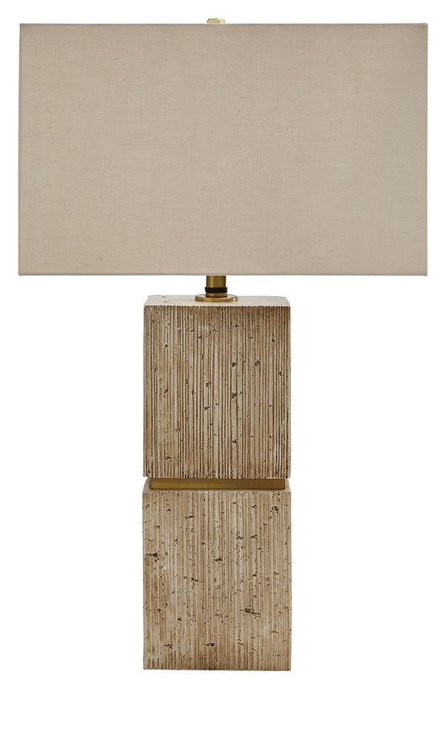 Laddner - Poly Table Lamp - Beige - Hornell Furniture Outlet