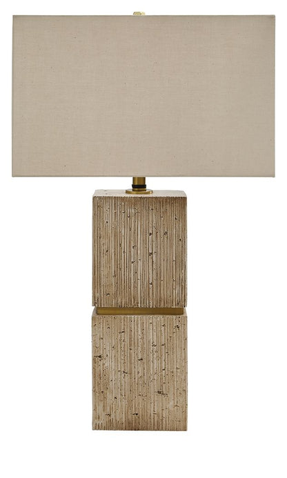 Laddner - Poly Table Lamp - Beige - Hornell Furniture Outlet