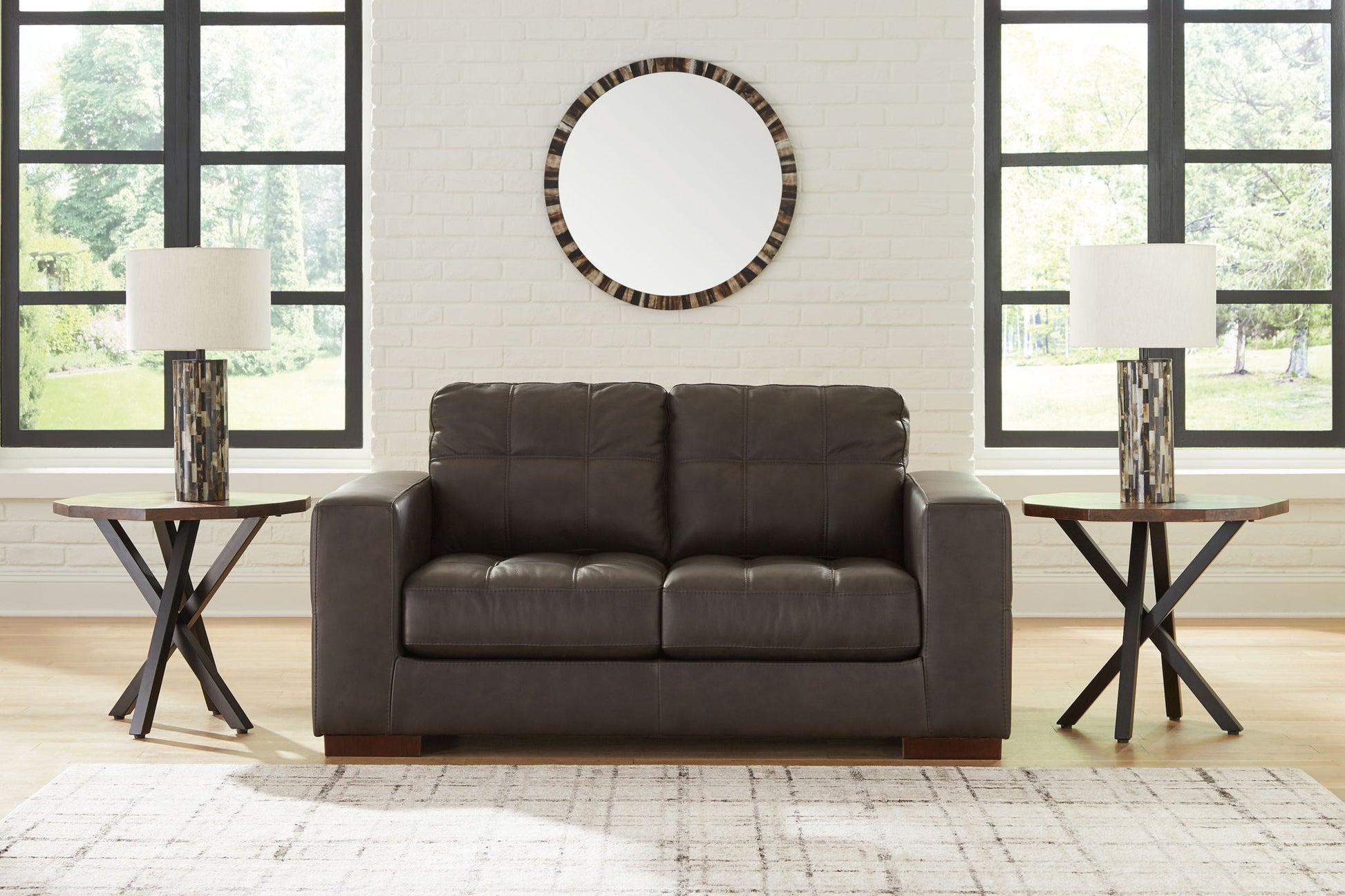 Luigi - Thunder - Loveseat - Hornell Furniture Outlet