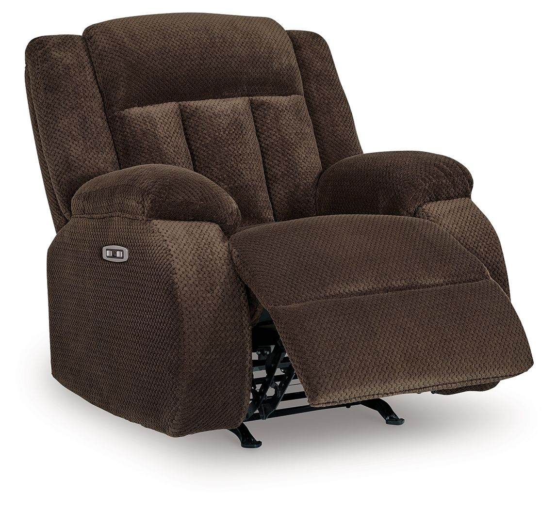 Free Wake - Power Rocker Recliner - Chocolate - Hornell Furniture Outlet