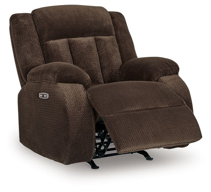 Free Wake - Power Rocker Recliner - Chocolate - Hornell Furniture Outlet