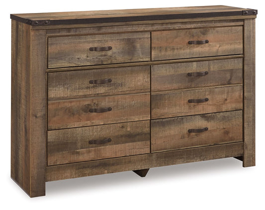 Trinell - Six Drawer Dresser - 61.34" x 15.98" x 42.99" - Brown Dark - Hornell Furniture Outlet