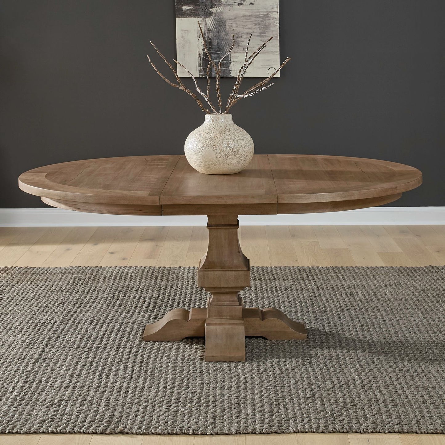 Haven Hills - Pedestal Table - Camel Beige - Hornell Furniture Outlet