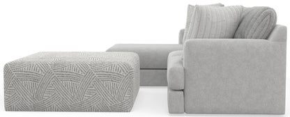Logan - Upholstered Sectional With Comfort Coil Seating - 46" Cocktail Ottoman And Accent Pillows Included - Hornell Furniture Outlet