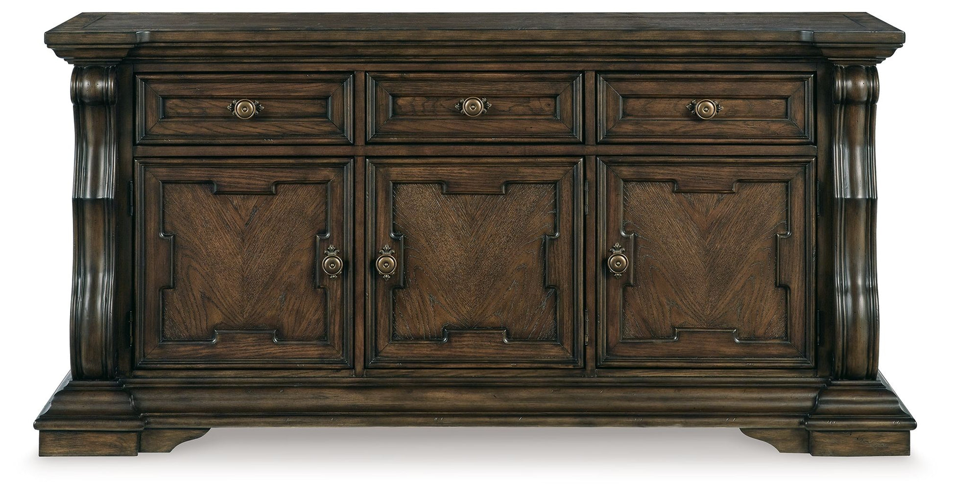 Maylee - Dark Brown - Dining Room Buffet - Hornell Furniture Outlet