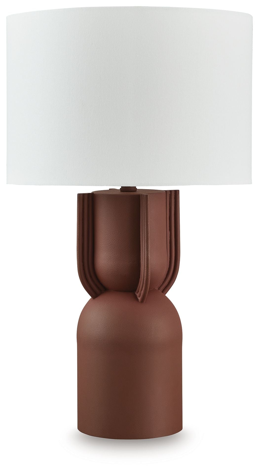 Rowandale - Brick Red - Metal Table Lamp - Hornell Furniture Outlet