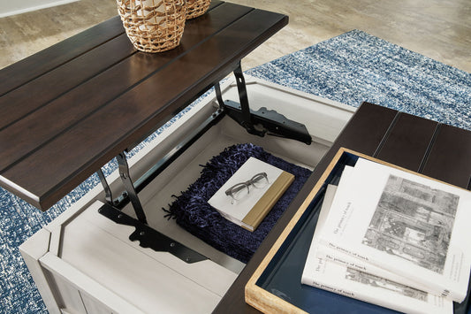 Darborn - Gray / Brown - Lift Top Cocktail Table - Hornell Furniture Outlet