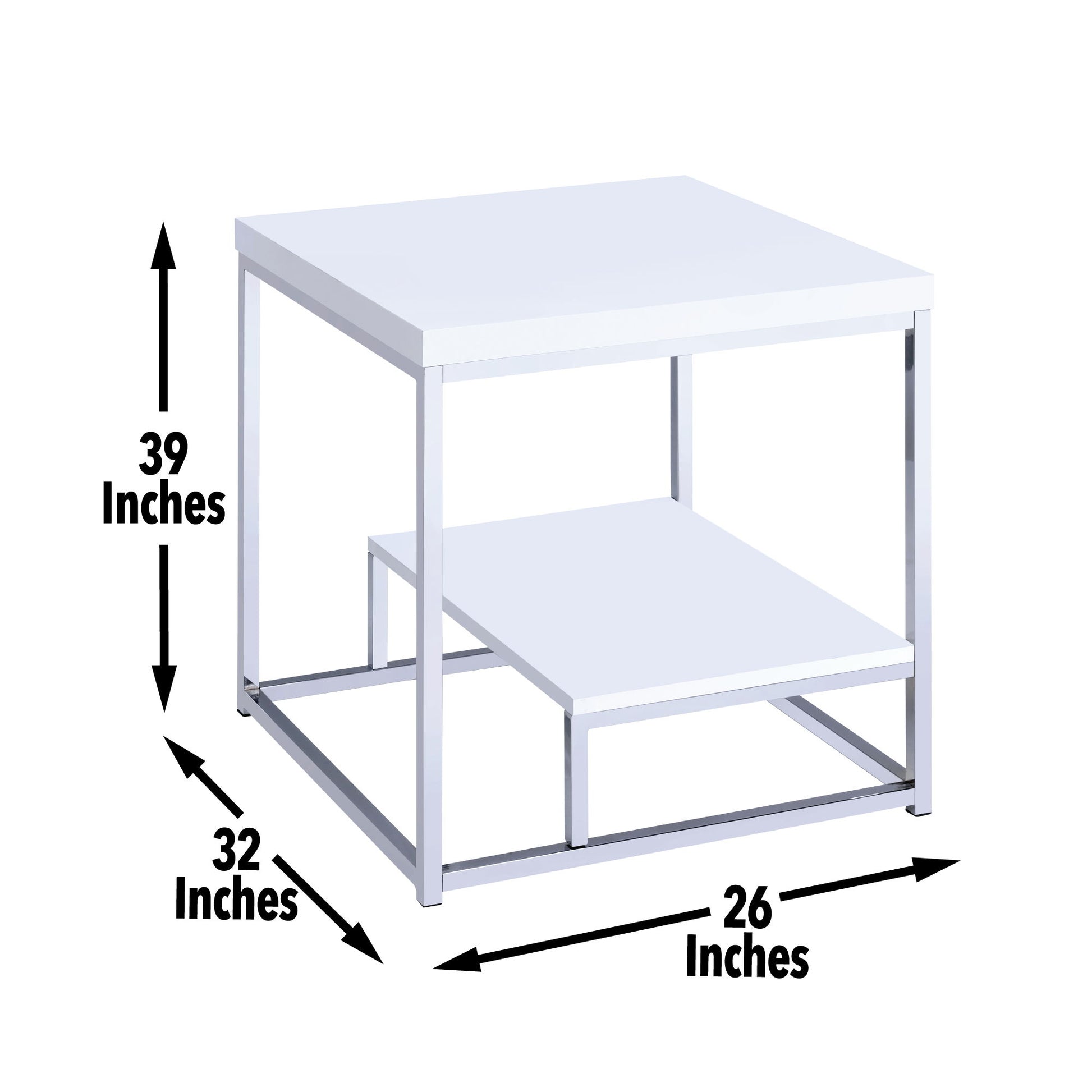 Lucia - 3 Piece Table Set - White - Hornell Furniture Outlet