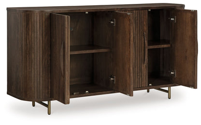 Amickly - Dark Brown - Accent Cabinet - Hornell Furniture Outlet