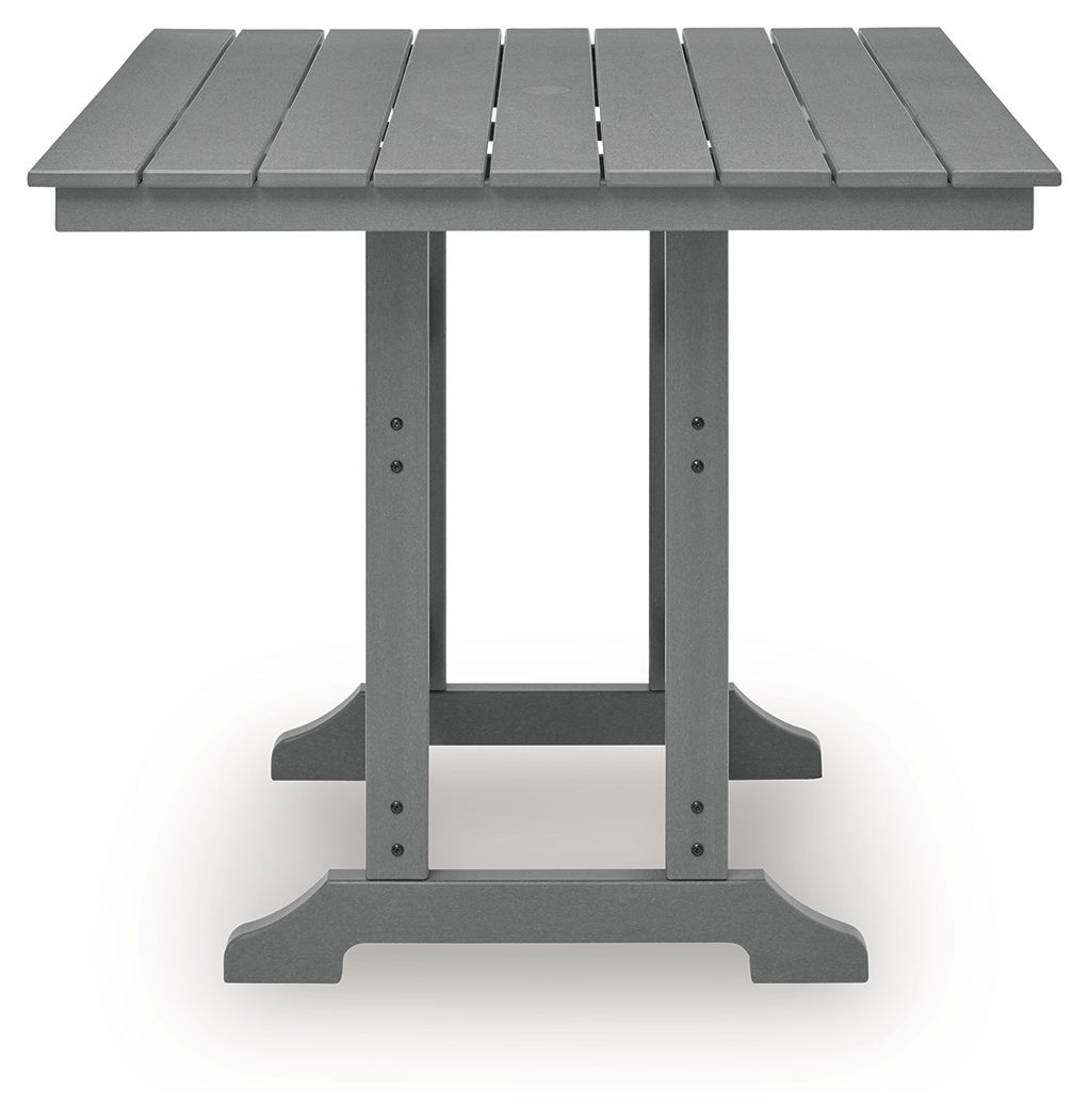 Sanctuary Beach - Square Counter Table With Umbrella Option - Dark Gray - Hornell Furniture Outlet