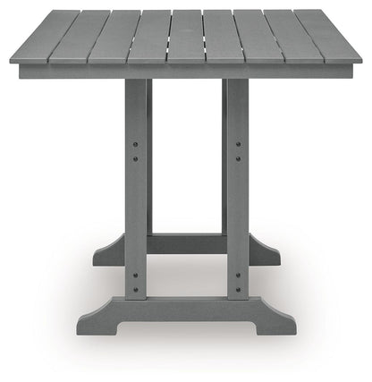 Sanctuary Beach - Square Counter Table With Umbrella Option - Dark Gray - Hornell Furniture Outlet