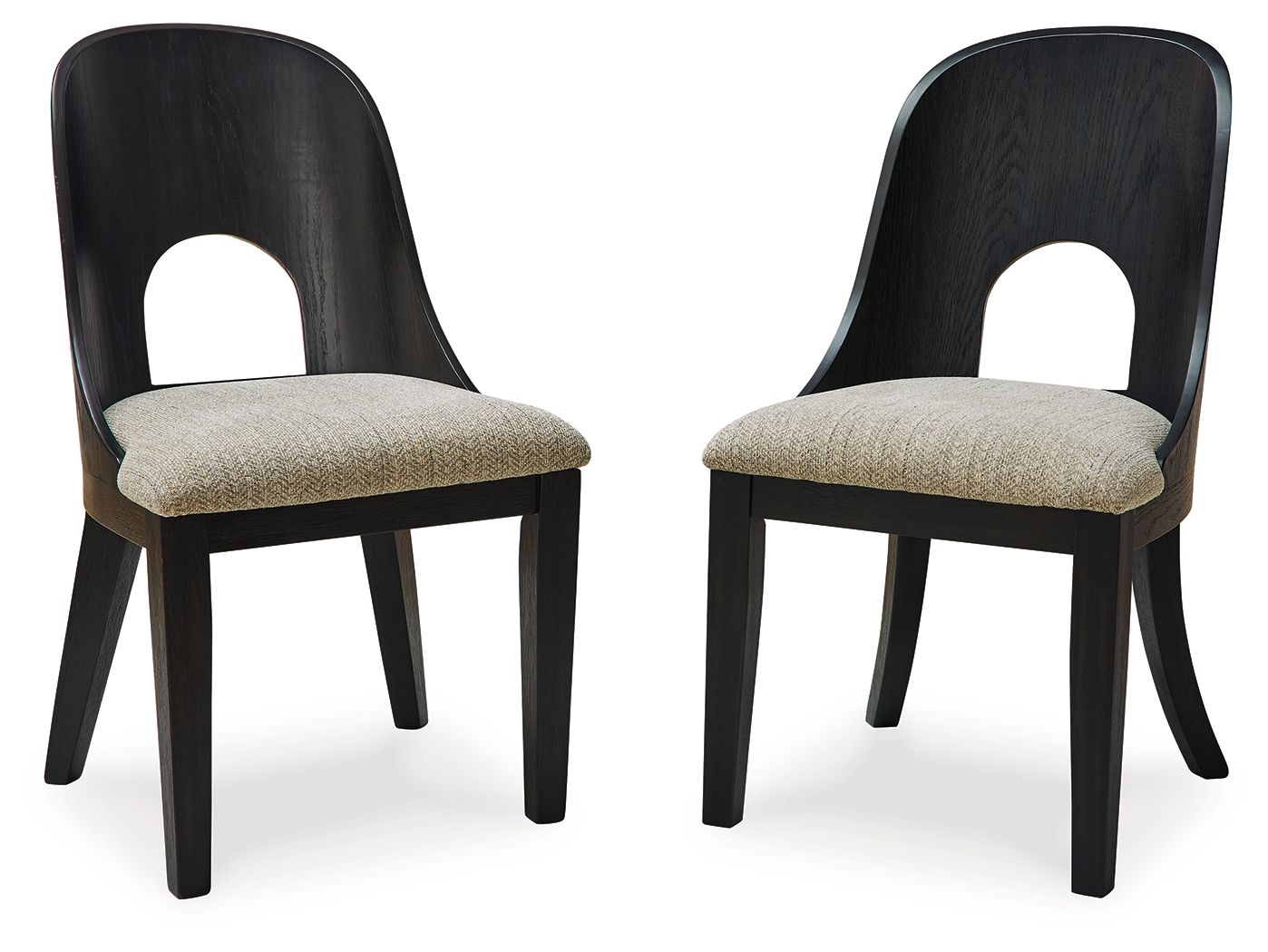Rowanbeck - Gray / Black - Dining Upholstered Side Chair (Set of 2) - Hornell Furniture Outlet