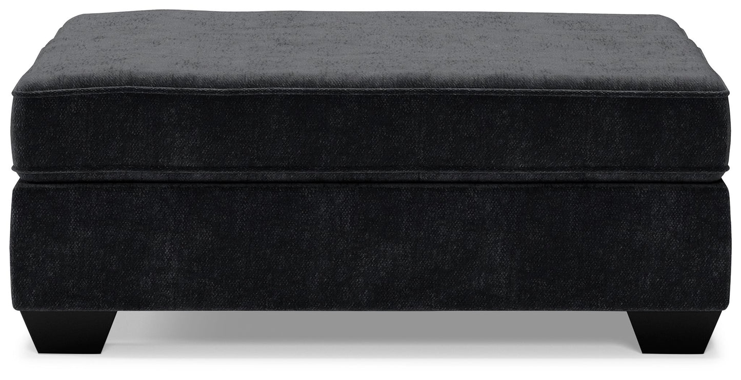 Lavernett - Charcoal - Oversized Accent Ottoman - Hornell Furniture Outlet