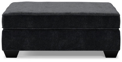 Lavernett - Charcoal - Oversized Accent Ottoman - Hornell Furniture Outlet