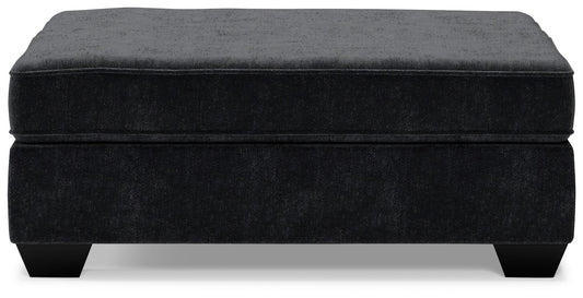 Lavernett - Charcoal - Oversized Accent Ottoman - Hornell Furniture Outlet