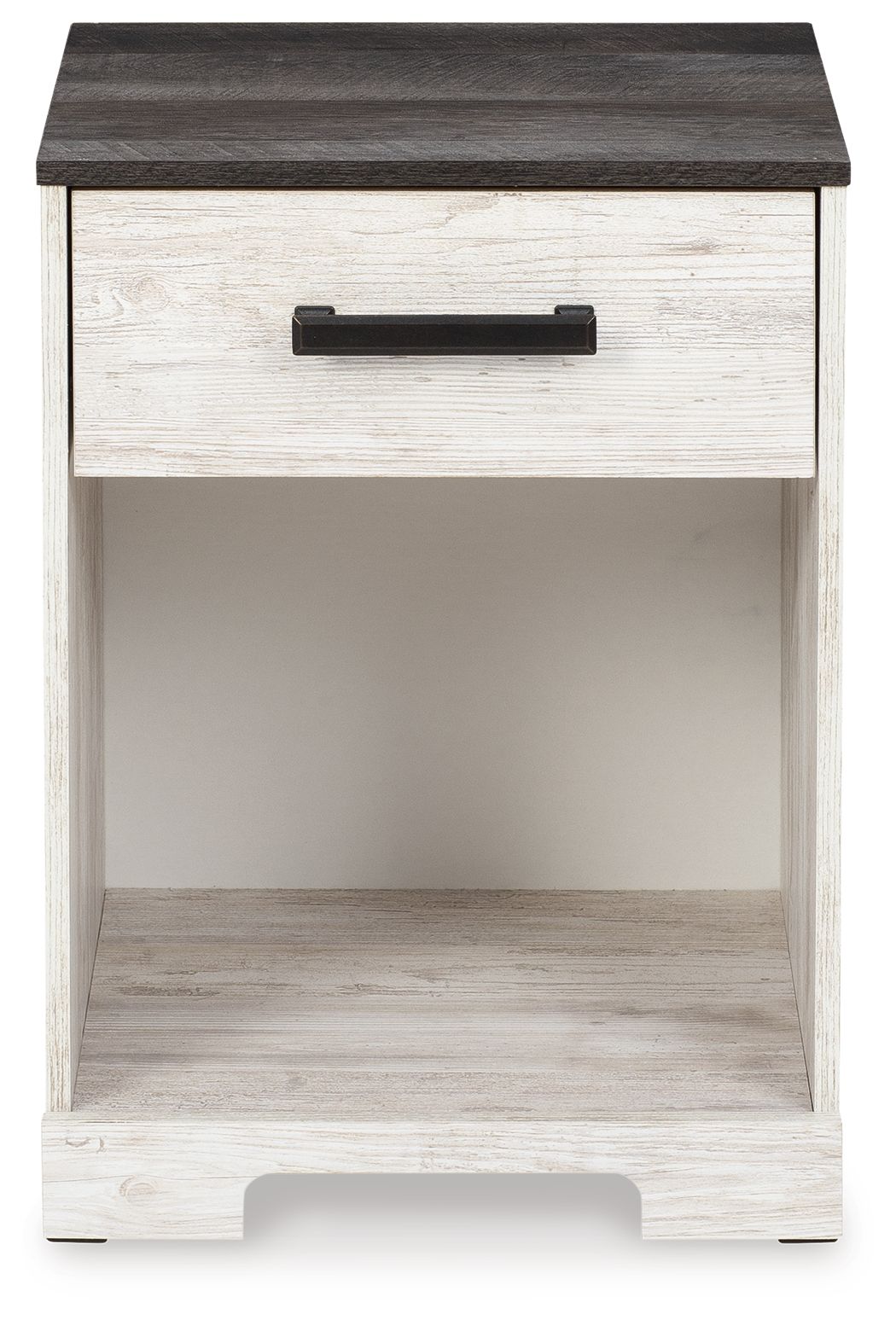 Shawburn - One Drawer Night Stand - Whitewash / Charcoal Gray - Hornell Furniture Outlet