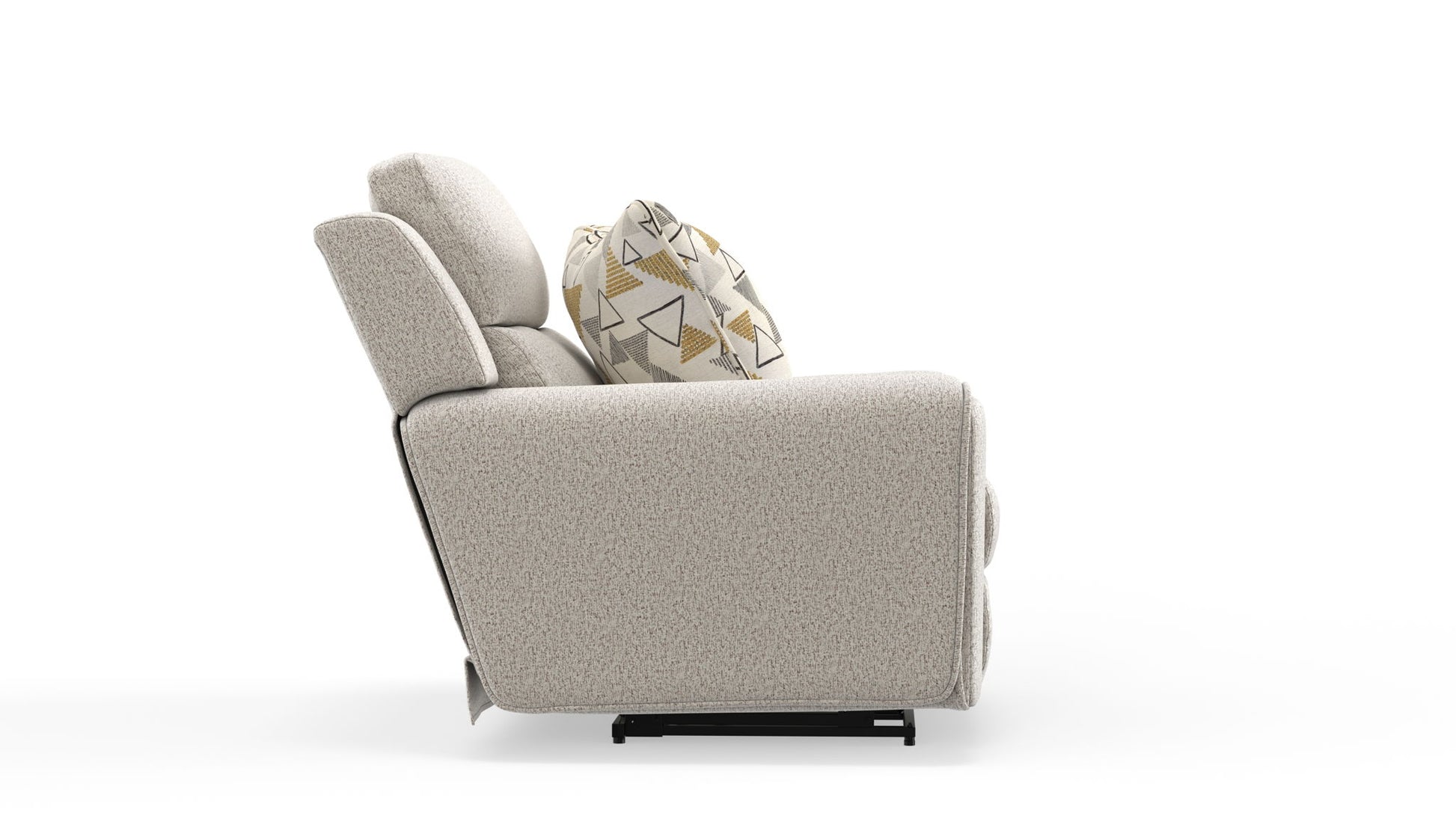 Micah - Power Headrest Power Deep Seat Lay Flat Recliner - Oatmeal - Hornell Furniture Outlet