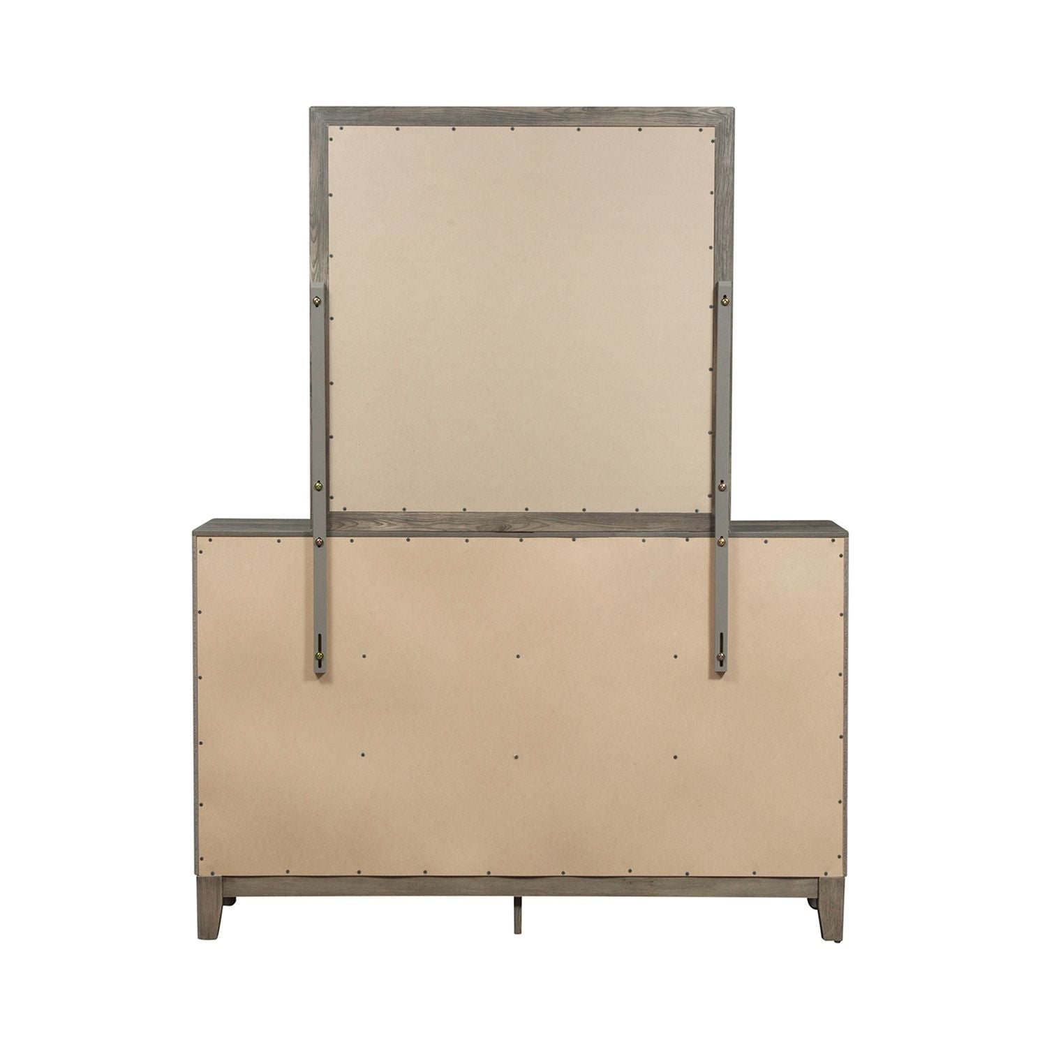 Ridgecrest - Dresser & Mirror - Light Brown - Hornell Furniture Outlet