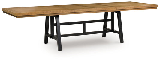 Galliden - Black / Brown - Rectangular Dining Room Extension Table - Hornell Furniture Outlet