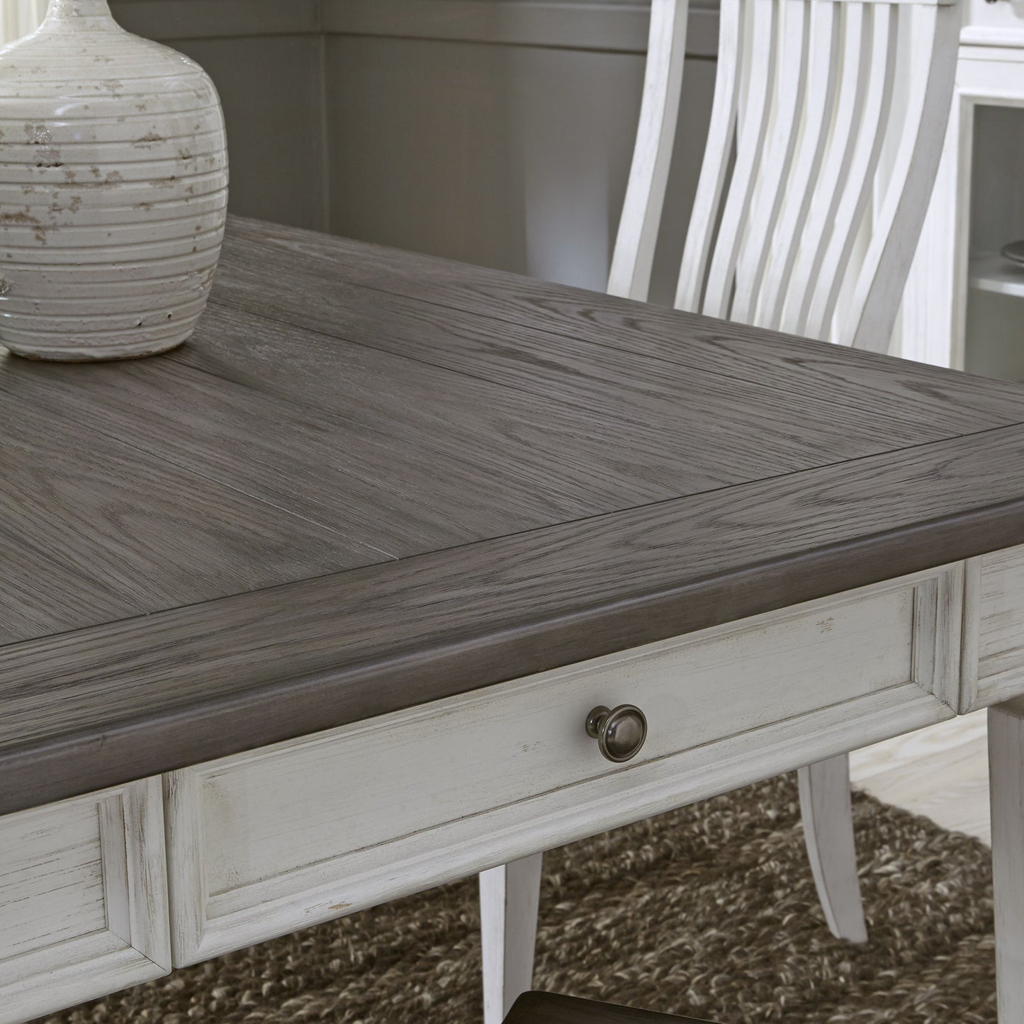 Allyson Park - Rectangular Leg Table - Dark Brown - Hornell Furniture Outlet