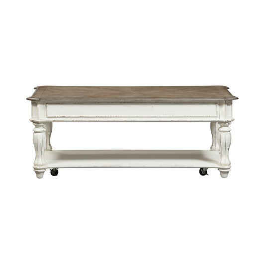 Magnolia Manor - Lift Top Cocktail Table - White - Hornell Furniture Outlet