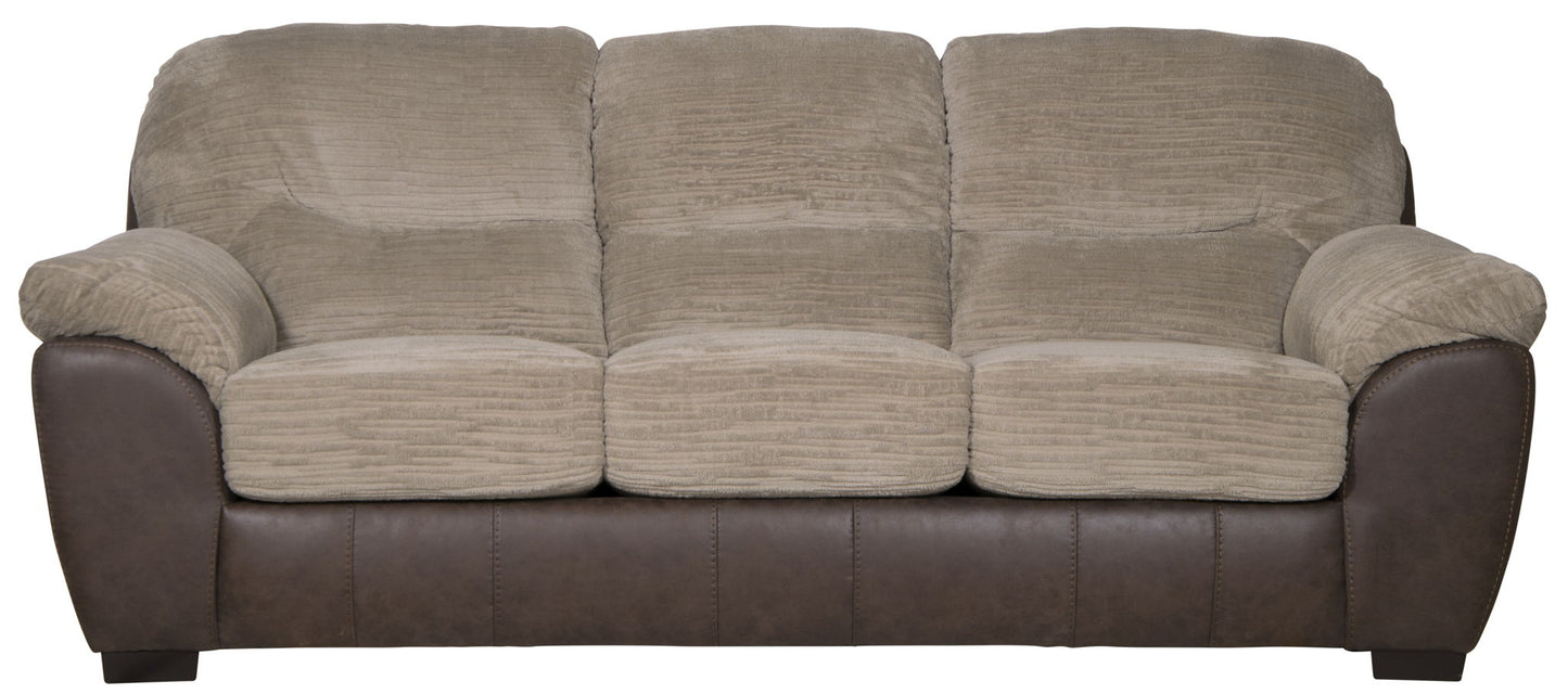 McMahon - Sofa With Drop Down Table - Bark - Hornell Furniture Outlet