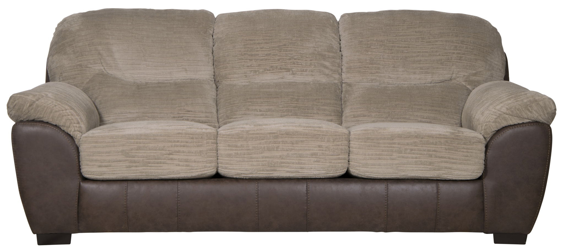 McMahon - Sofa With Drop Down Table - Bark - Hornell Furniture Outlet