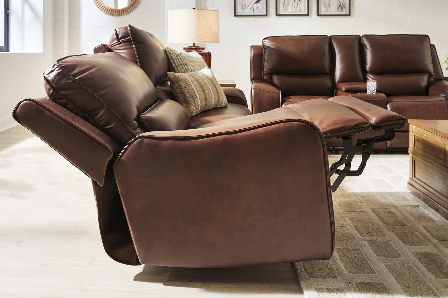 DeepWakes - 2 Seat Power Reclining Sofa With Adjustable Headrest - Hornell Furniture Outlet