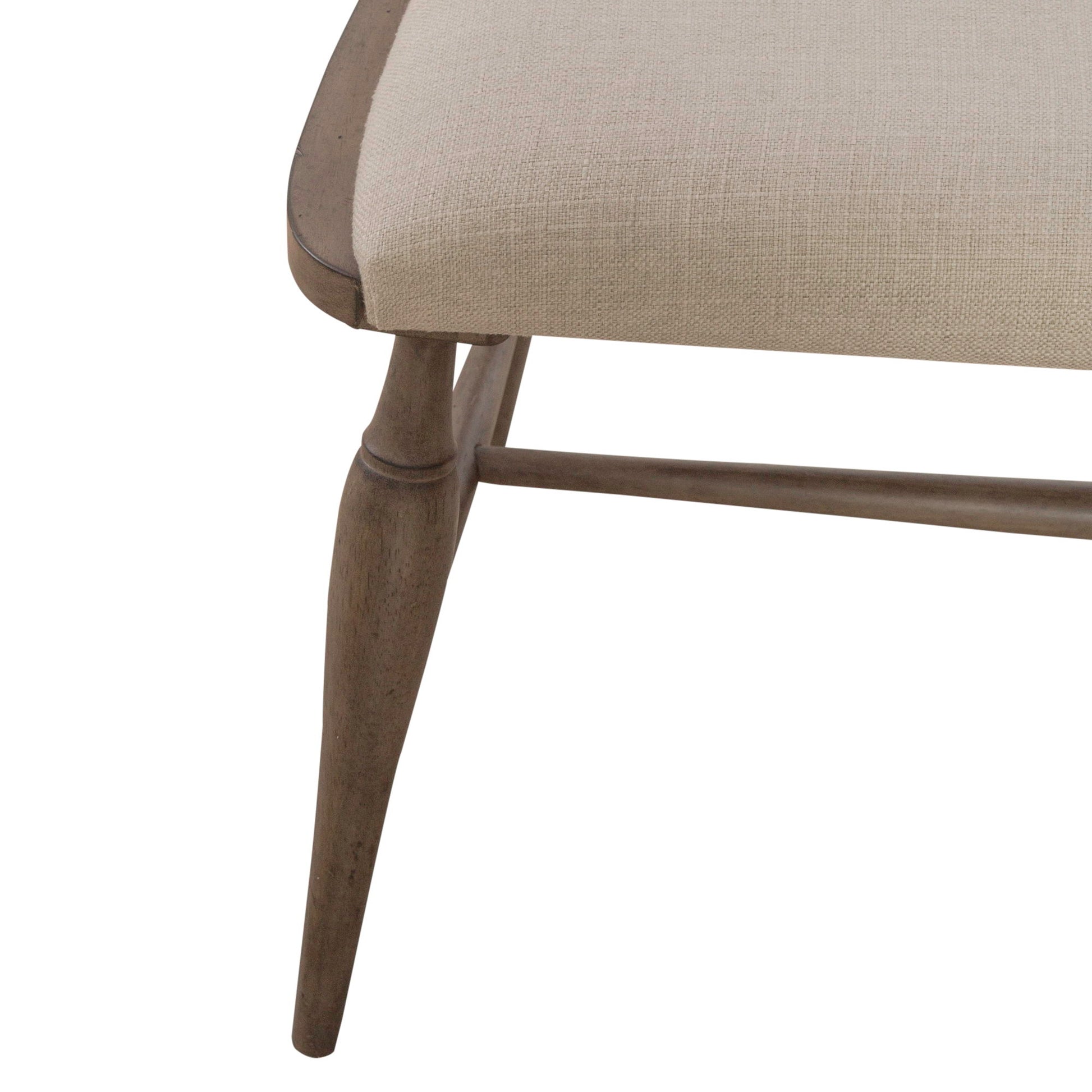 Americana Farmhouse - Upholstered Seat Windsor Bench (RTA) - Light Brown - Hornell Furniture Outlet