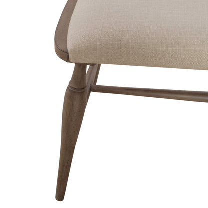 Americana Farmhouse - Upholstered Seat Windsor Bench (RTA) - Light Brown - Hornell Furniture Outlet