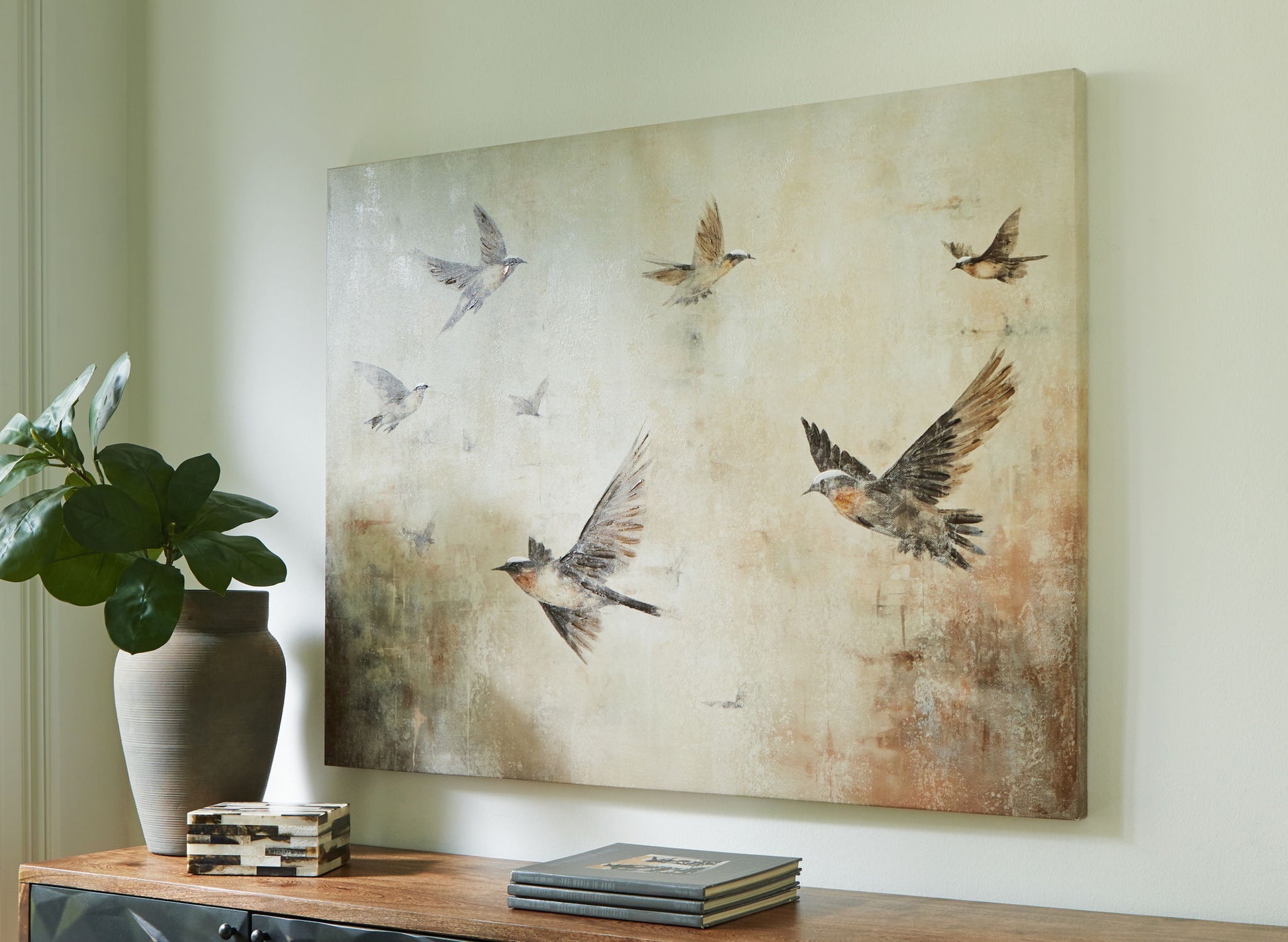 Collmund - Gray / Brown - Wall Art - Hornell Furniture Outlet