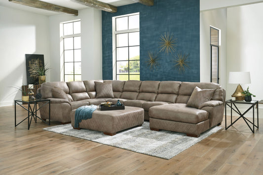 Royce - Sectional With Cocktail Ottoman - Hornell Furniture Outlet