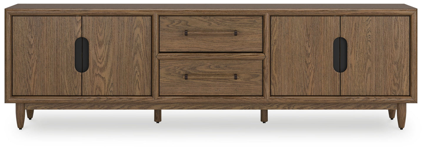 Roanhowe - Brown - Extra Large TV Stand - Hornell Furniture Outlet