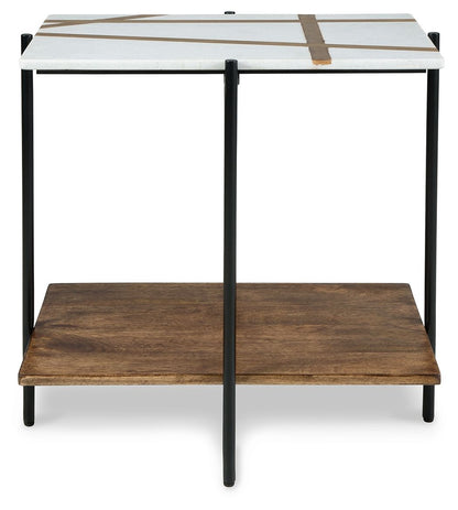 Braxmore - White / Light Brown - Accent Table - Hornell Furniture Outlet